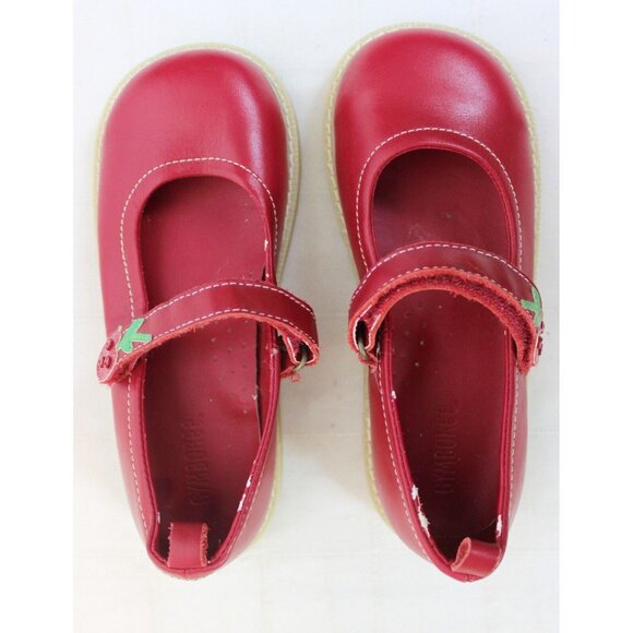 Gymboree Red Cherry Pie Mary Janes Shoes sz 12 Leather Summer Fruit Spring Fun - Picture 5 of 8